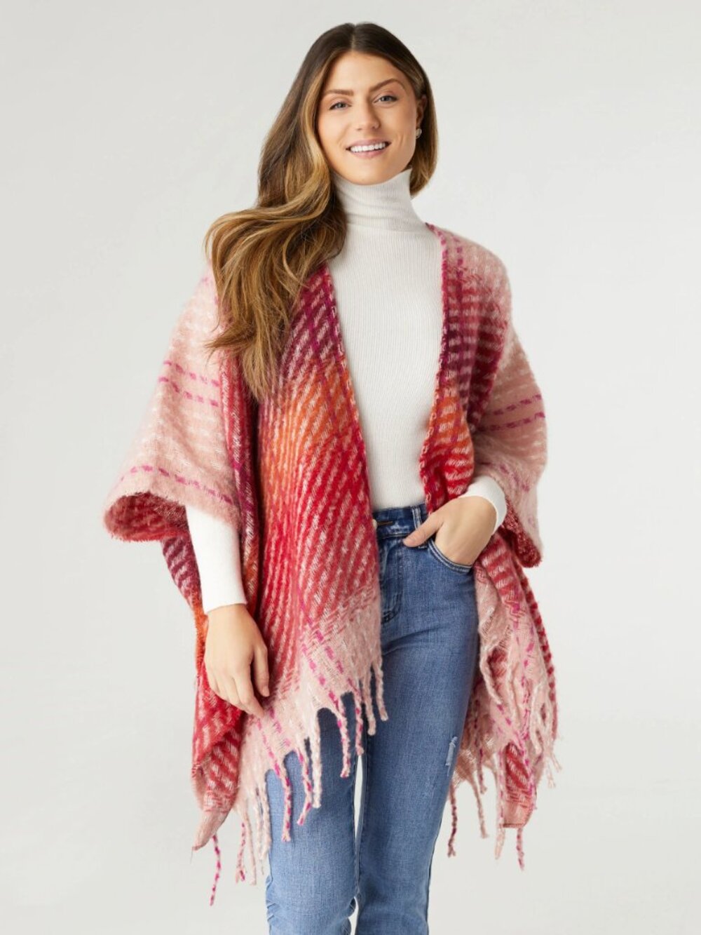 LC Lauren Conrad Colorful Poncho